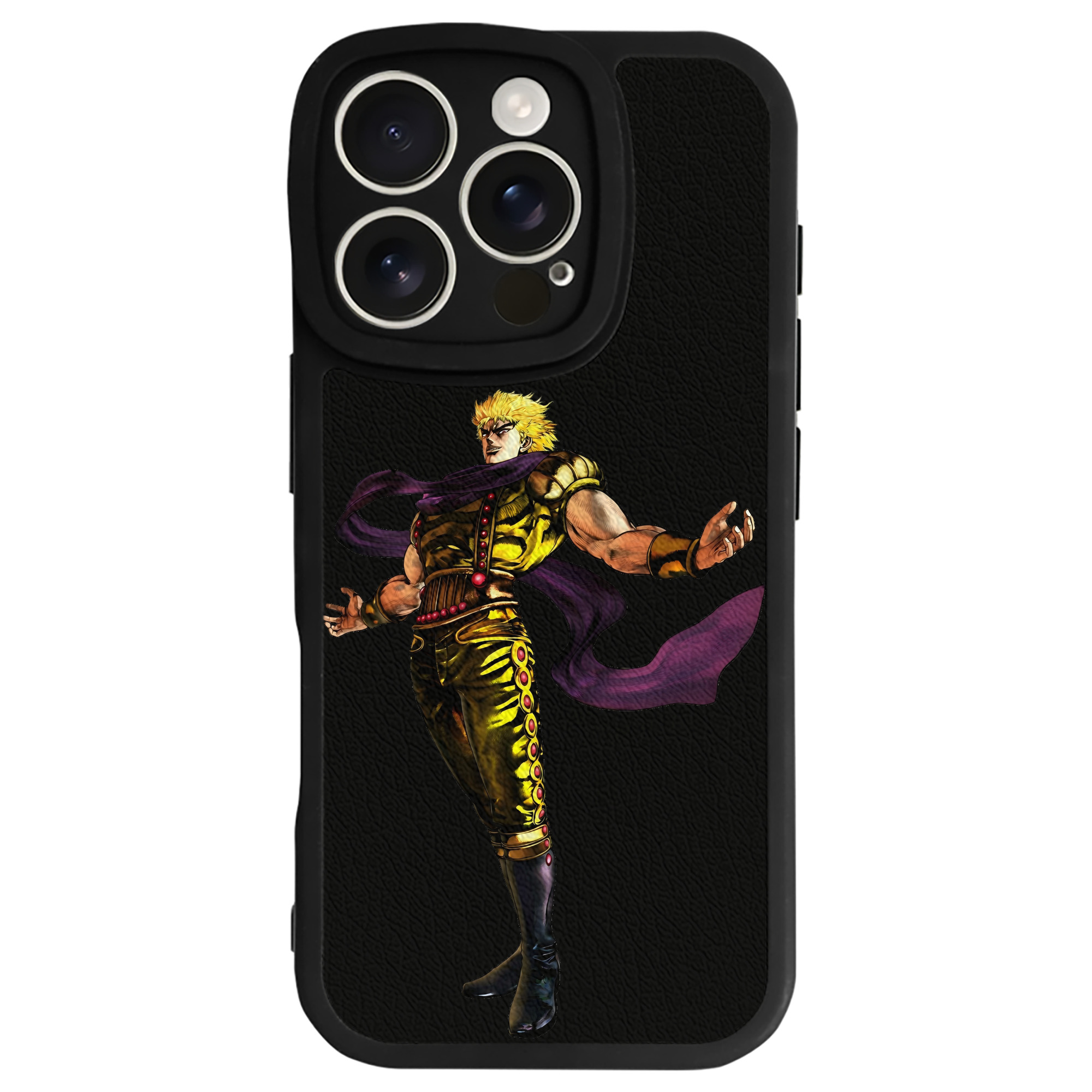 （画像用） ジョジョの奇妙な冒険 ディオ?ブランドー JoJo's Bizarre Adventure Dio Brando 【iPhone 16シリーズ対応】シリコンスマホケース（レザー調） 材質：シリコン